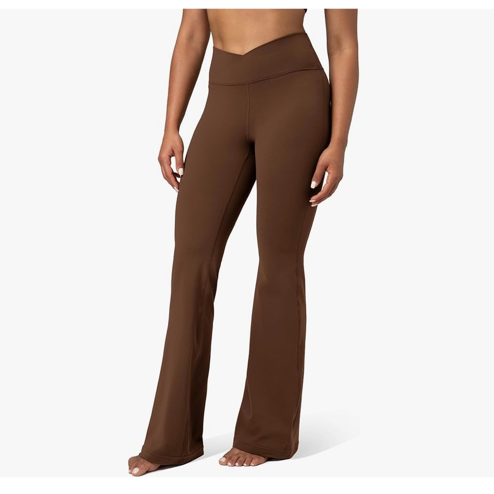 NWT Colorful Koala High-Waist Flare Leggings in Roasted Chestnut